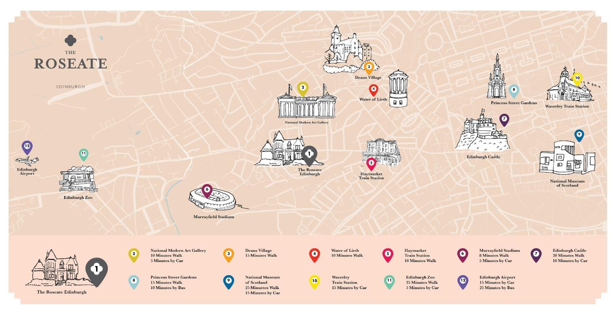 The Roseate Edinburgh - Small Luxury Hotels Of The World Exteriér fotografie Map of the University of Oxford